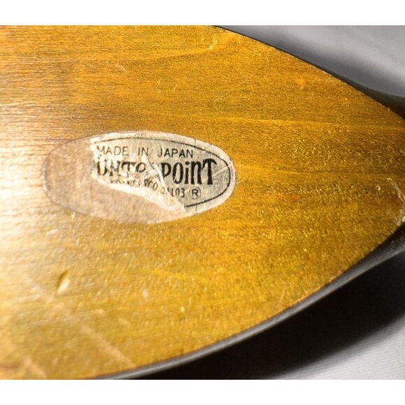 Vintage Mid Century Cat Shaped Desk Stapler Made In Japan Wood & Metal Design De - Picture 4 of 6